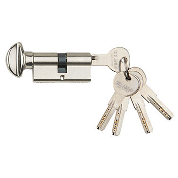 Security brass cylinder with knob