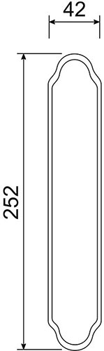 Placca 0814 - disegno tecnico