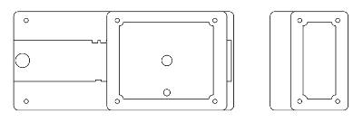 Serratura ferroglietto - disegno tecnico