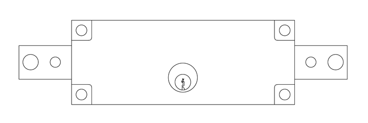 Serratura per serranda 109 - disegno tecnico