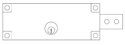 Serratura per serranda 110 - disegno tecnico