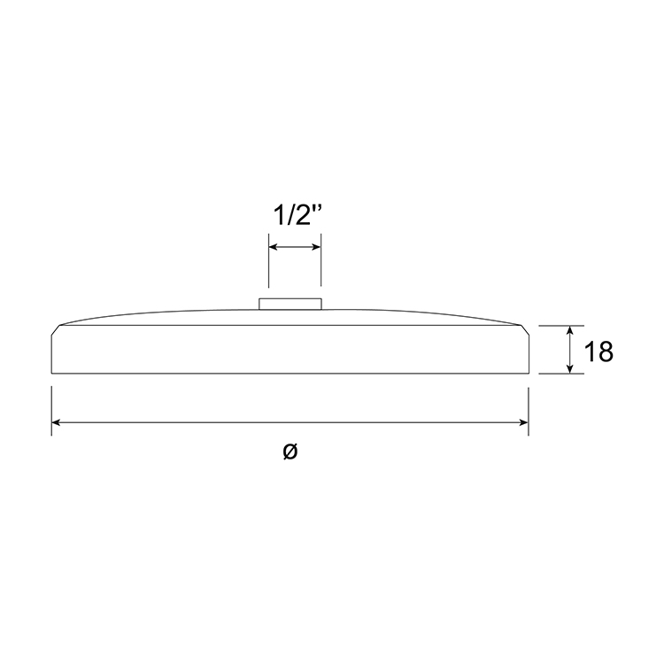 Brass shower head - art. 1202 - technical drawing