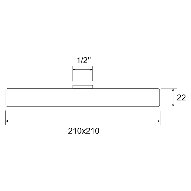 Soffione doccia in ottone - anticalcare - disegno tecnico