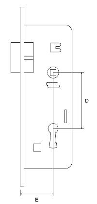 Serratura patent 51 - disegno tecnico