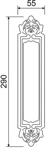 Placca 880 - disegno tecnico