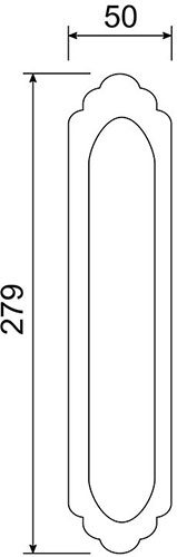 Placca 884 - disegno tecnico
