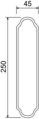 887 Plate - technical drawing