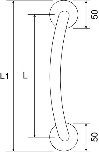 Alicante Pull handle - technical drawing