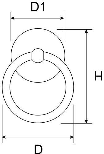 Battente Anello - disegno tecnico