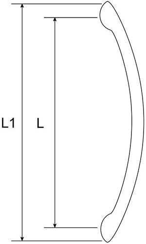 Capri Pull handle - technical drawing