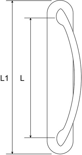 Capri 2 Pull handle - technical drawing