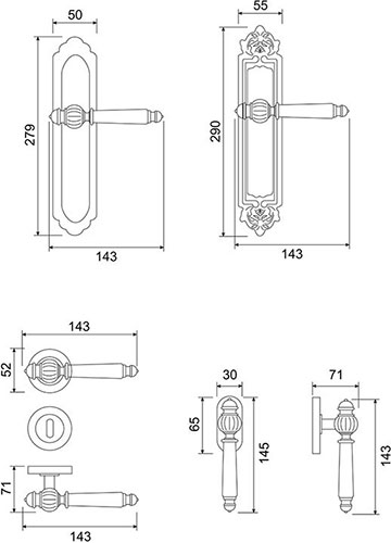 Dublino - technical drawing