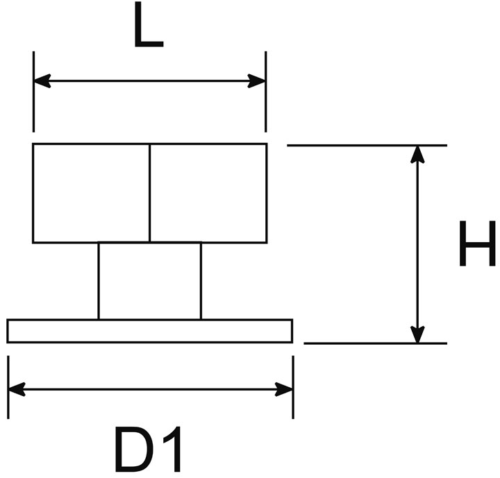 Pomolo Escudo - disegno tecnico