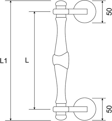 Maniglione Margherita - disegno tecnico