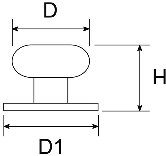 Sweden Door Knob - technical drawing