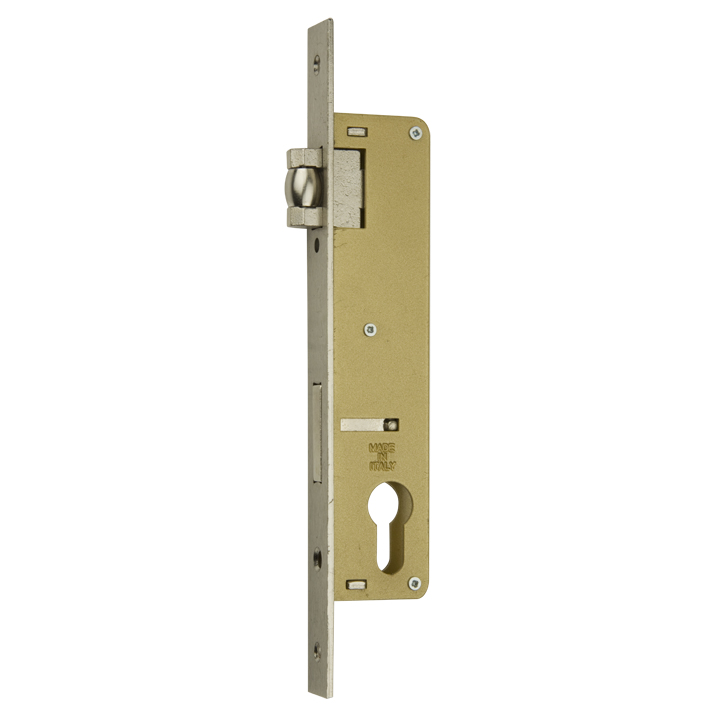 Mortise lock 1 turn with roller